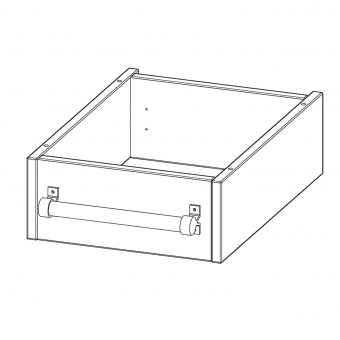 Leiterzarge zur Aufnahme einer Leiter Höhe 15cm, für 36,1cm breite und 50cm tiefe Schrankwände 